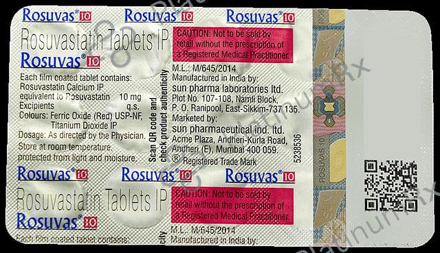 Rosuvas 10mg Tablet 15s