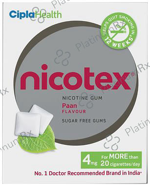 Nicotex Nicotine 4mg Sugar Free Gums 12s