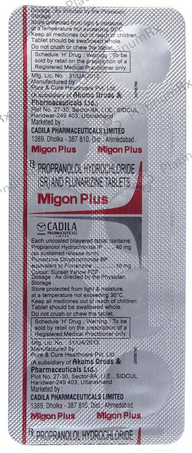 Migon Plus 10/40mg Tablet 10s
