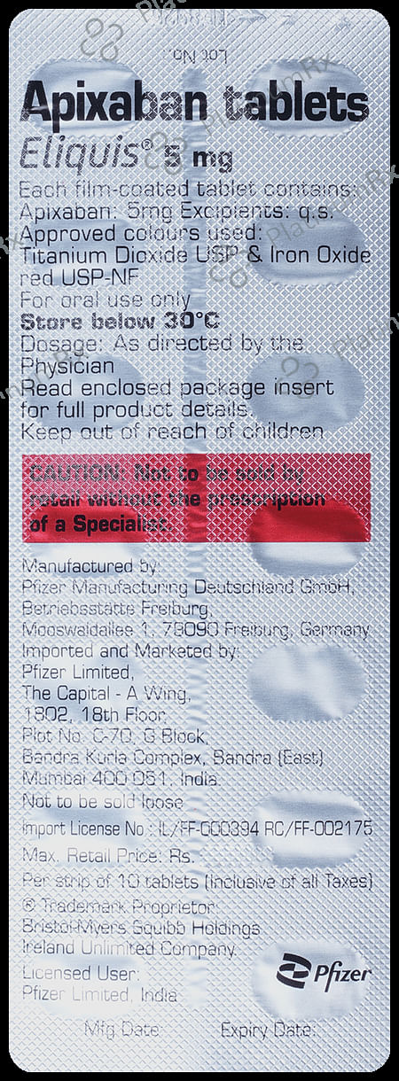 Eliquis 5mg Tablet 10s
