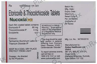 Nucoxia MR 60/4mg Tablet 10s