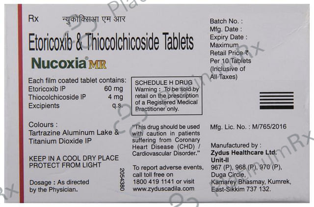 Nucoxia MR 60/4mg Tablet 10s