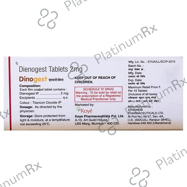 Dinogest 2mg Tablet 10s