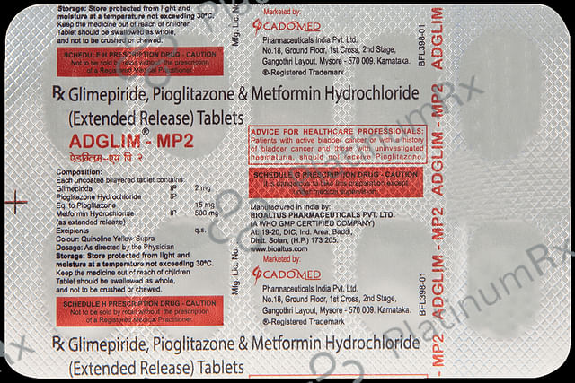 Adglim MP 2/500/15mg Tablet 10s
