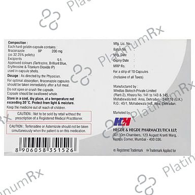 Itzhh 200mg Capsule 10s