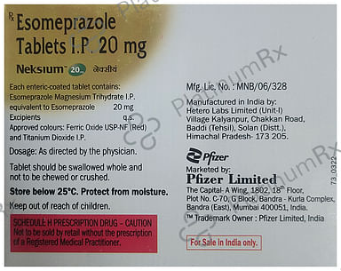Neksium 20mg Tablet 15s