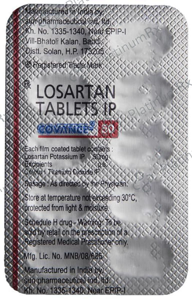 Losartan 50mg Tablet 10s