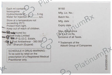 Duvadilan IM/IV 5mg Injection 6s
