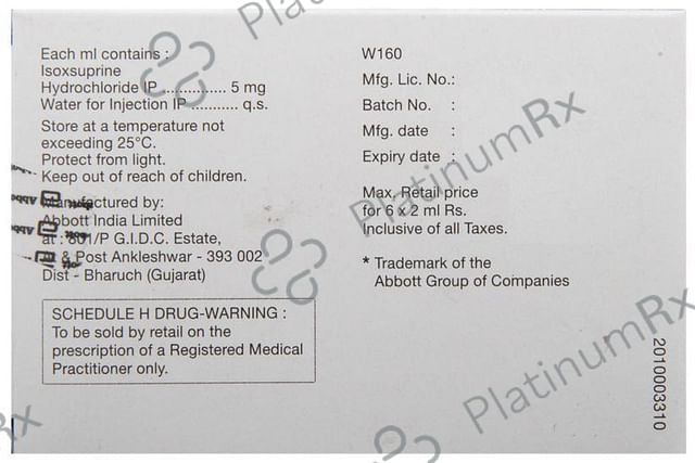 Duvadilan IM/IV 5mg Injection 6s