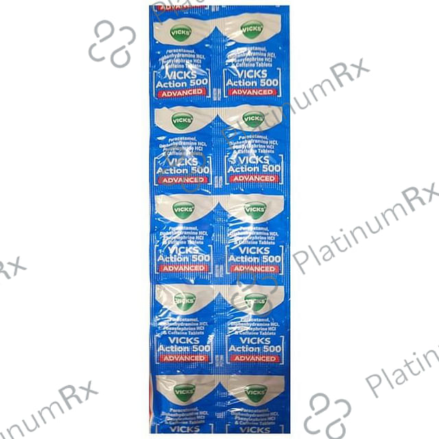 Vicks Action 500 Advanced Tablet 10s