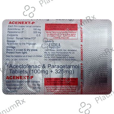Acenext P 100/325mg Tablet 10s