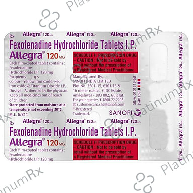 Allegra 120mg Tablet 10s
