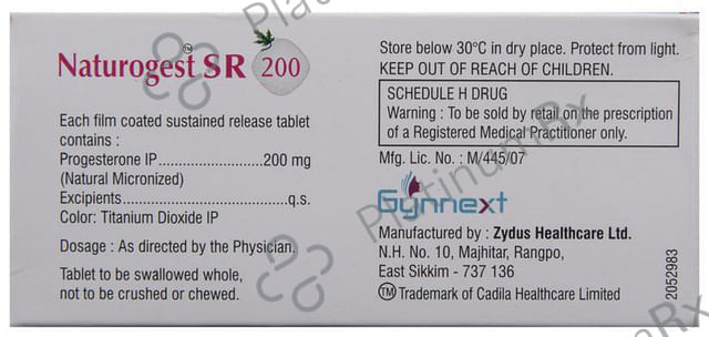 Naturogest SR 200mg Tablet 10s