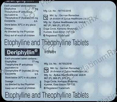 Deriphyllin 77/23mg Tablet 30s