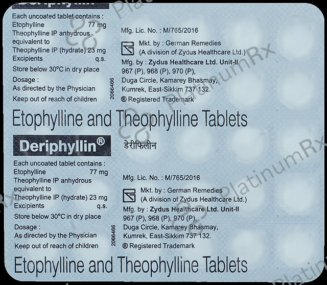 Deriphyllin 77/23mg Tablet 30s