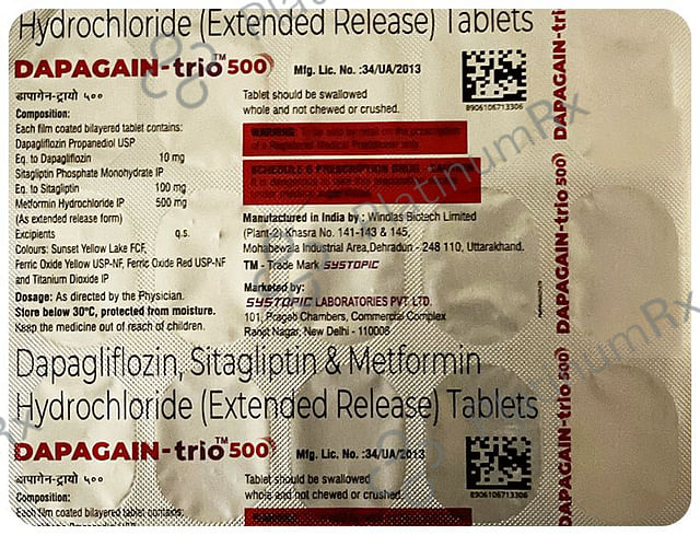 Dapagain Trio Tablet 15s