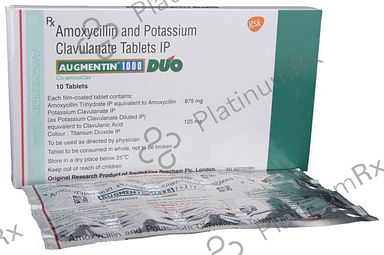 Augmentin 1000 Duo 875/125mg Tablet 10s