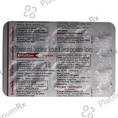 Enzoflam 50/325/15mg Tablet 10s