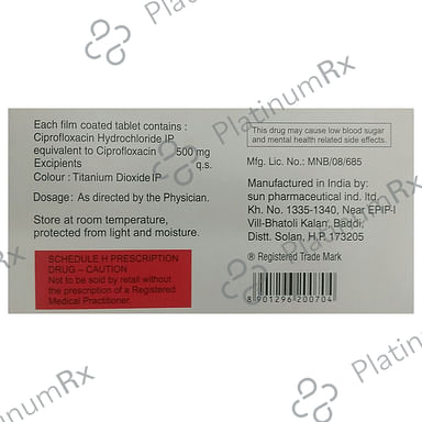 Cifran 500mg Tablet 10s