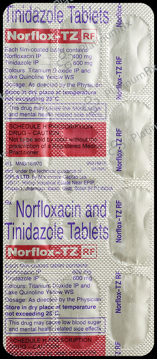 Norflox TZ RF 400/600mg Tablet 10s