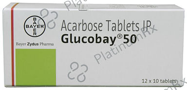 Glucobay 50mg Tablet 10s
