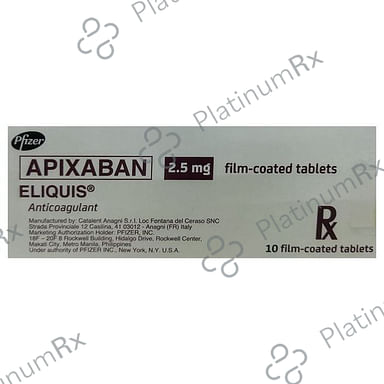Eliquis 2.5mg Tablet 10s