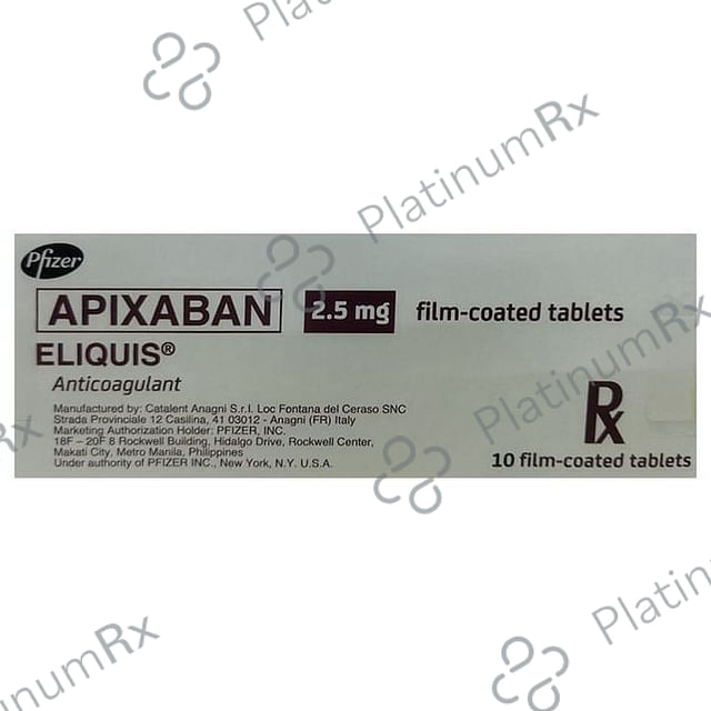 Eliquis 2.5mg Tablet 10s