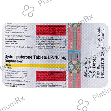 Duphaston 10mg Tablet 10s