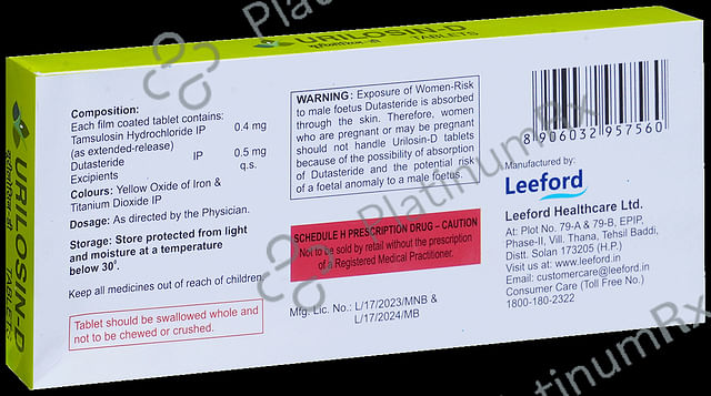 Urilosin D 0.5/0.4mg Tablet ER 10s