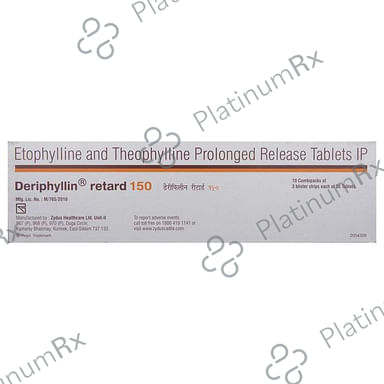 Deriphyllin Retard 150mg Tablet PR 30s