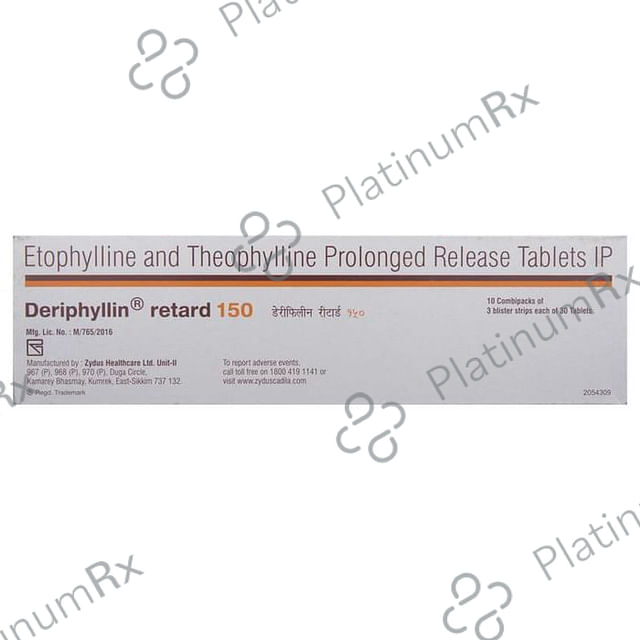 Deriphyllin Retard 150mg Tablet PR 30s