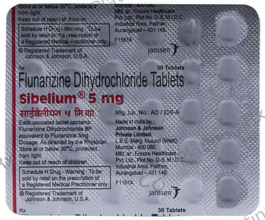Sibelium 5mg Tablet 30s