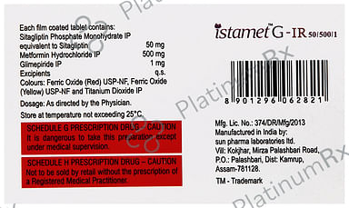 Istamet G 50/1/500mg Tablet IR 10s