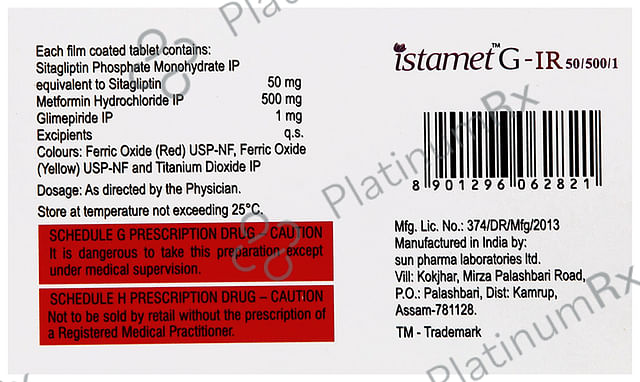 Istamet G 50/1/500mg Tablet IR 10s