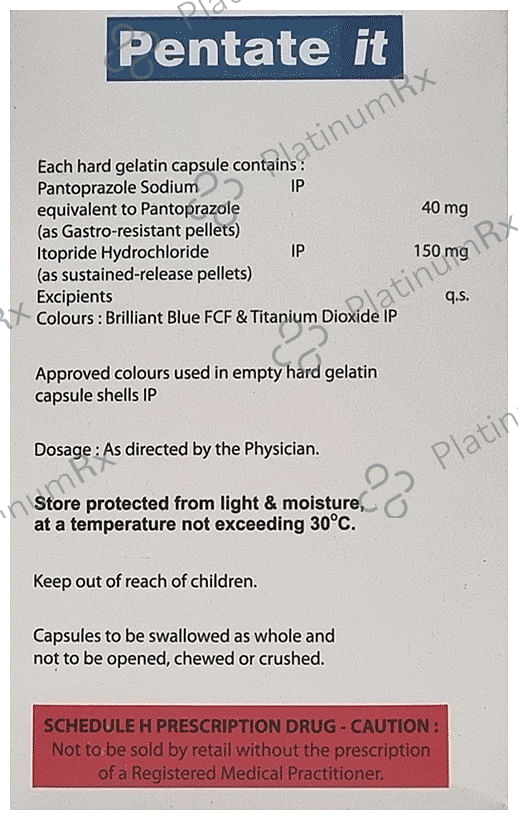 Pentate IT 40mg/150mg Capsule SR 10s