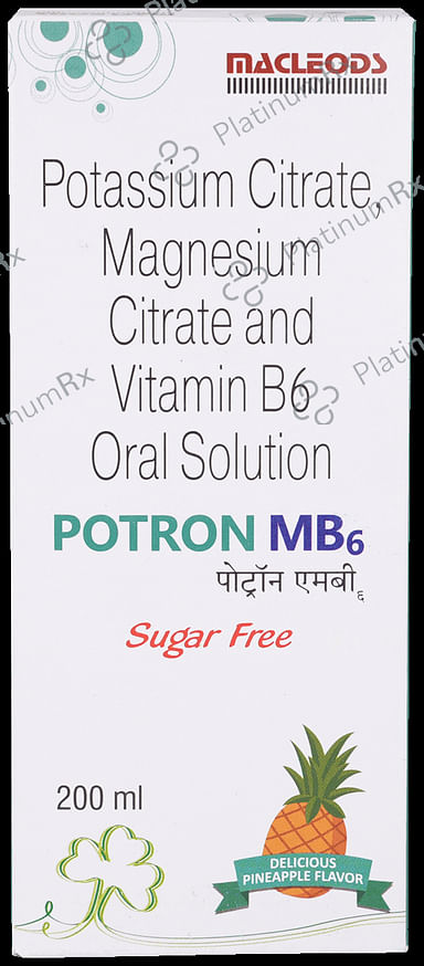 Potron MB6 375/1100/25mg Pineapple Oral Solution 200ml