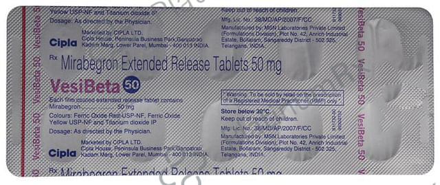 VesiBeta 50mg Tablet ER 10s