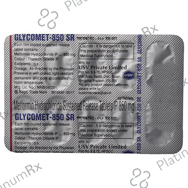 Glycomet 850mg SR Tablet 10s