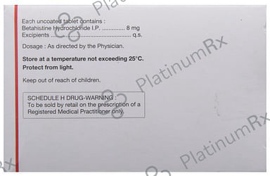 Vertin 8mg Tablet 15s