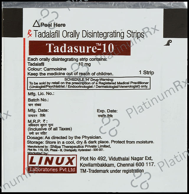 Tadasure 10mg Orally Disintegrating Strip 1s