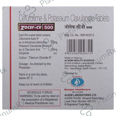 Zocef CV 500/125mg Tablet 6s