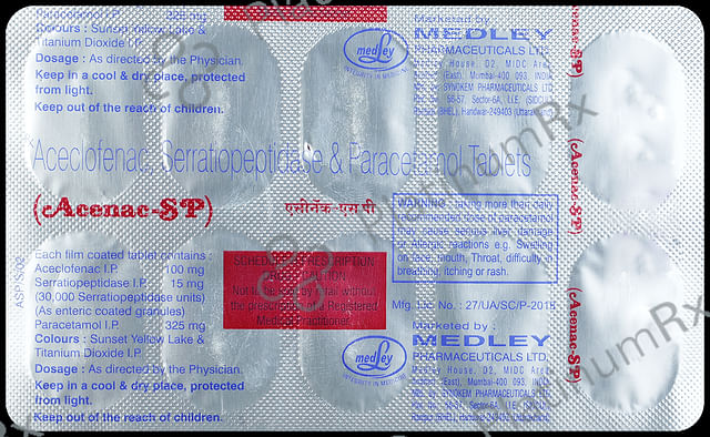Acenac SP 100/325/10mg Tablet 10s