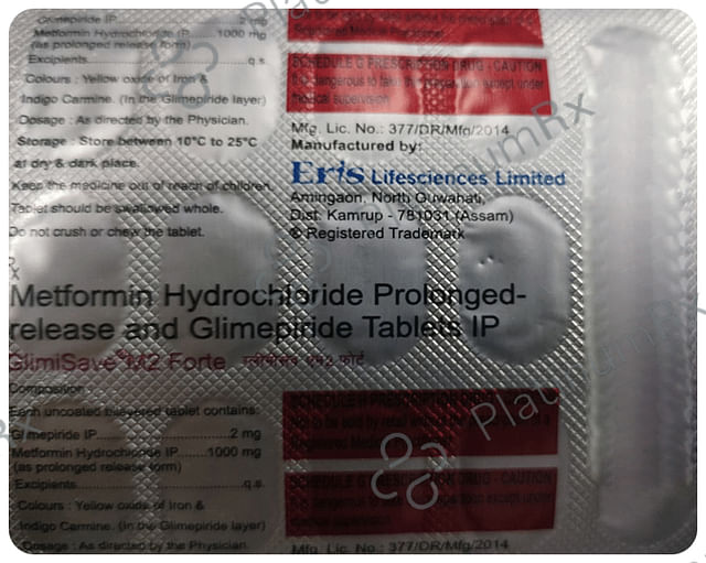 Glimisave M2 Forte 2/1000mg Tablet PR 15s