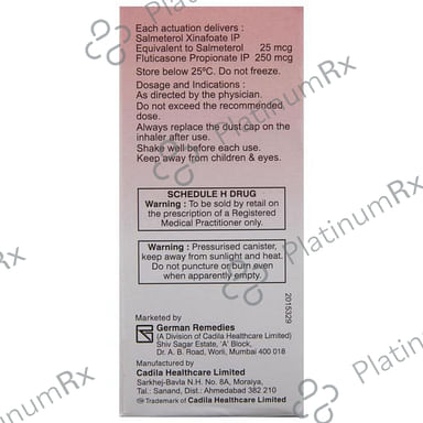 ForAir 250/25mcg CFC Free Inhaler 120MDI