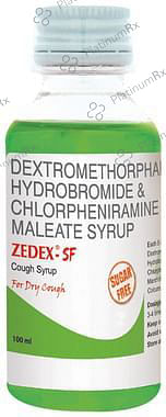 Zedex SF 2/10mg Dry Cough Syrup 100ml