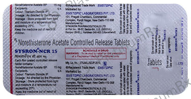 Sysron NCR 15mg Tablet 5s
