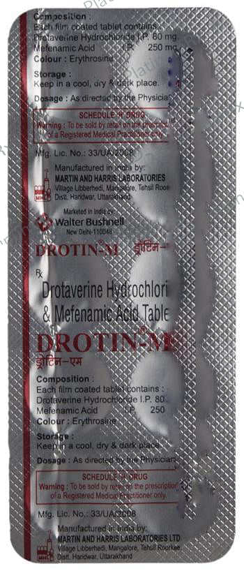 Drotin M 80/250mg Tablet 10s