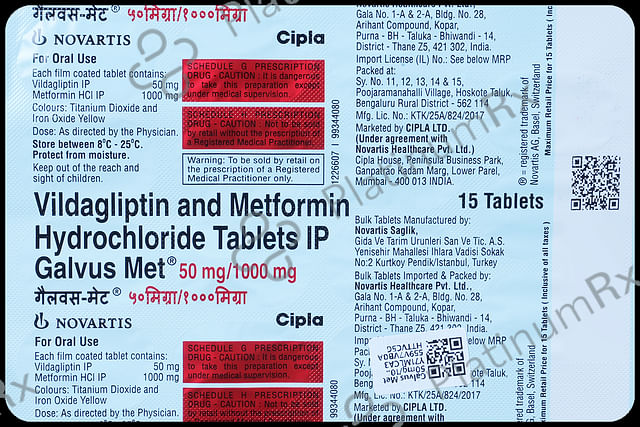 Galvus Met 50/1000mg Tablet 15s