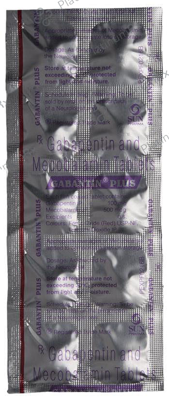 Gabantin Plus 100mg/500mcg Tablet 10s