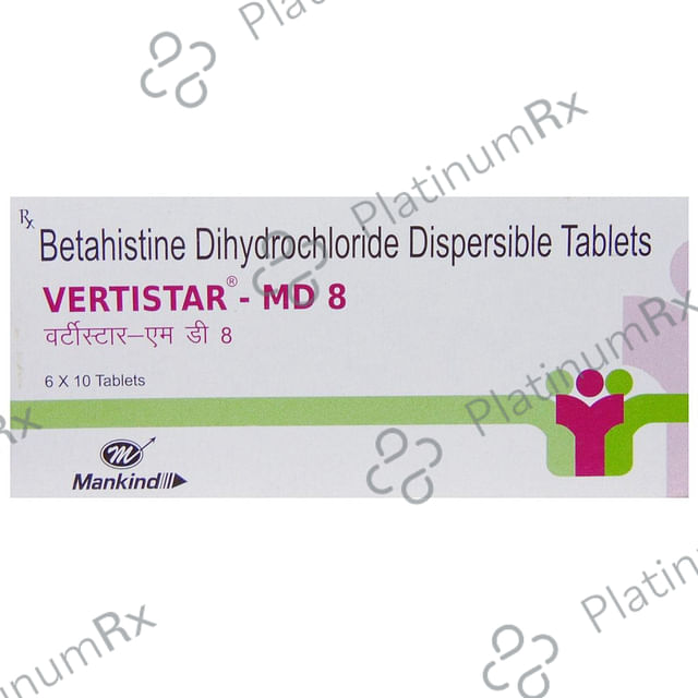 Vertistar MD 8mg Tablet 10s